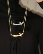 Zulfiqar necklace silver and gold