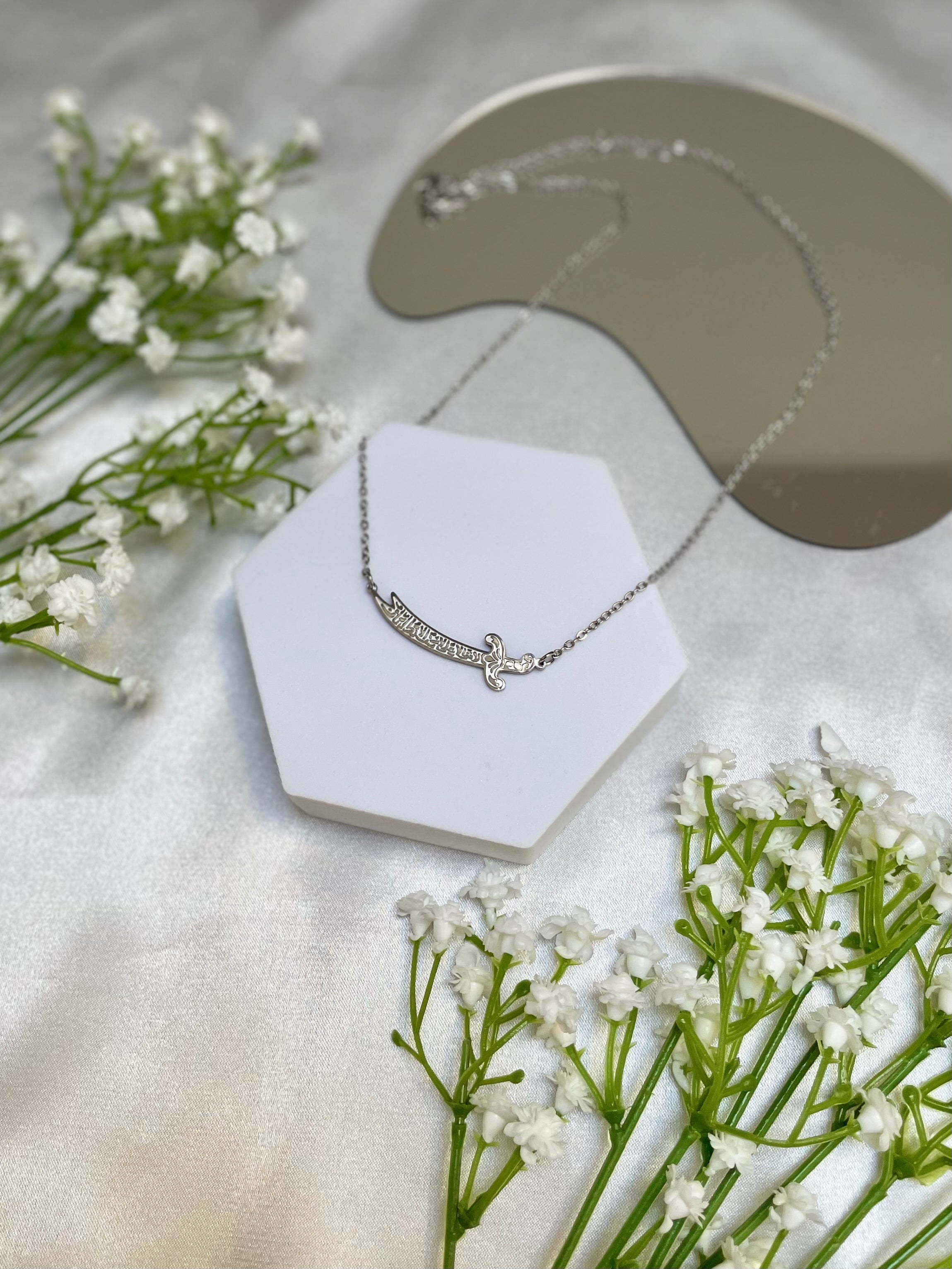 Zulfiqar necklace silver