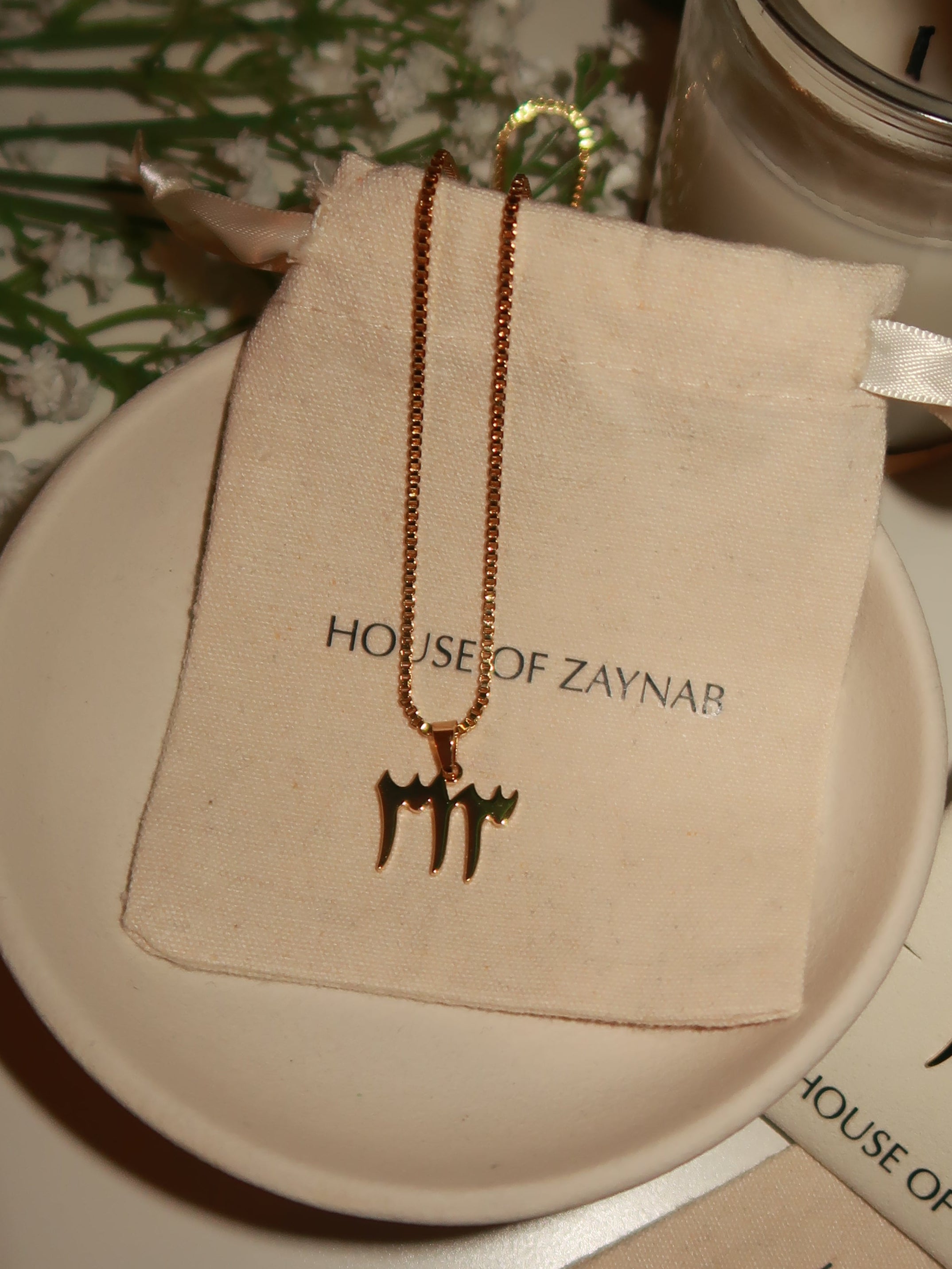 the 313 necklace gold